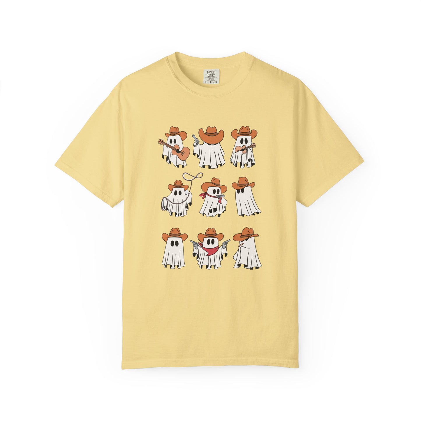 Spooky Cute Ghost Cowboy T-Shirt | Western Halloween Comfort Colors® Tee