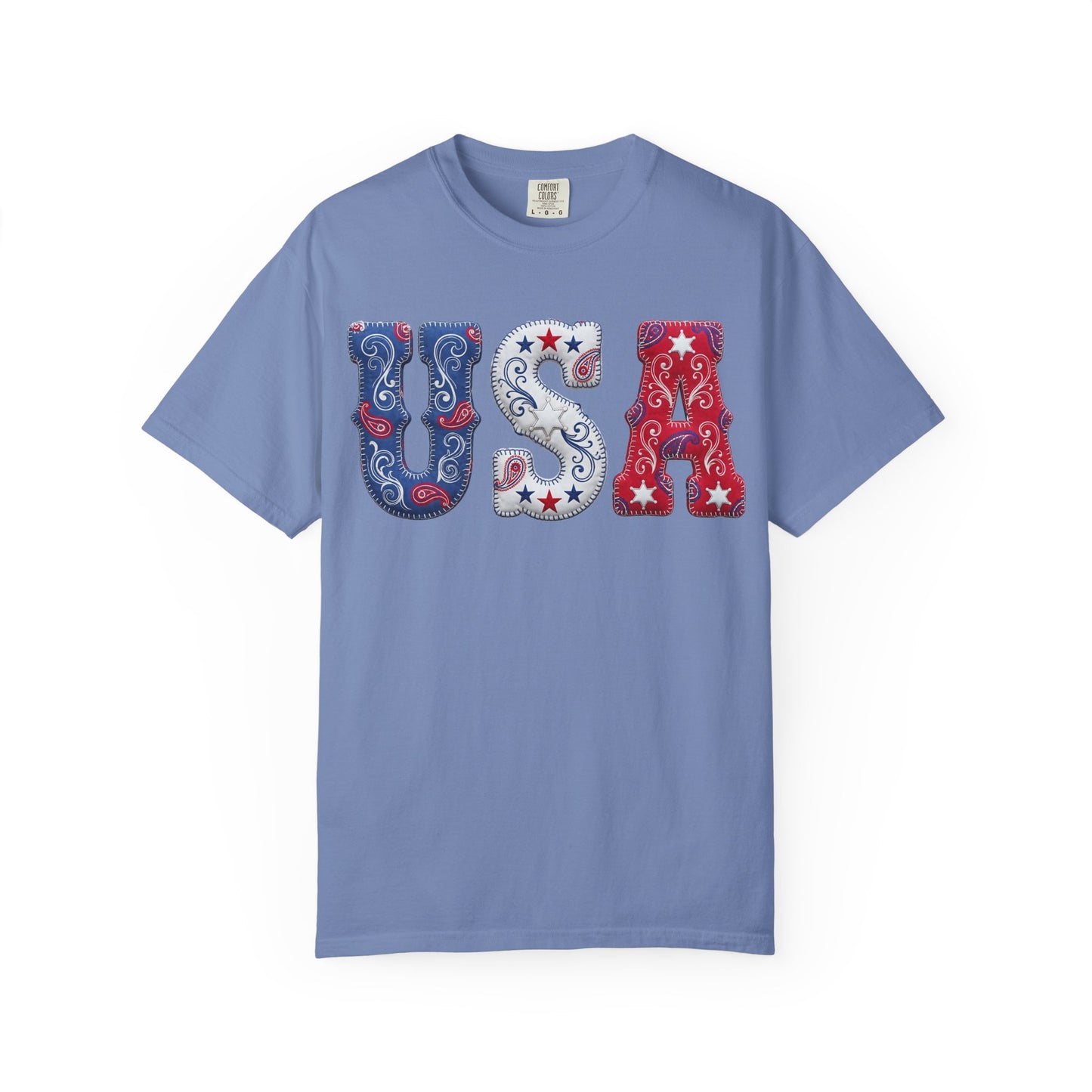 USA Paisley Patriotic Tee | Comfort Colors Western Graphic Shirt