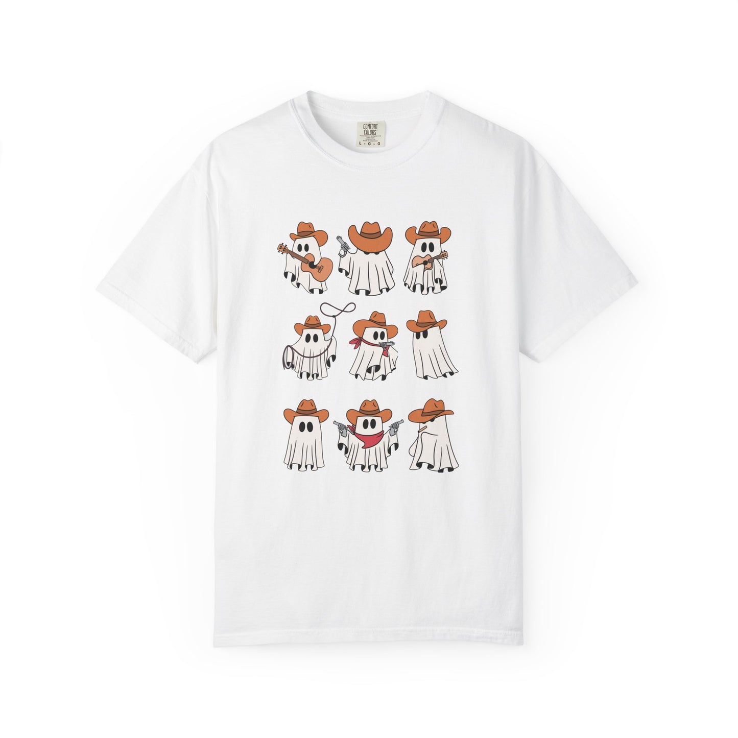 Spooky Cute Ghost Cowboy T-Shirt | Western Halloween Comfort Colors® Tee