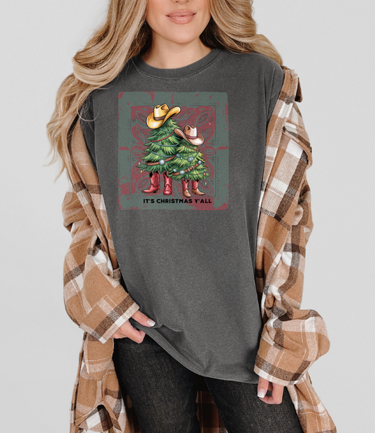 Christmas Y’all Cowboy T-Shirt – Western Christmas Tee