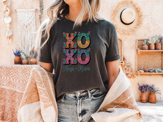 Southwestern Cactus XOXO T-Shirt | Comfort Colors Boho Desert Graphic Tee (S–4XL)
