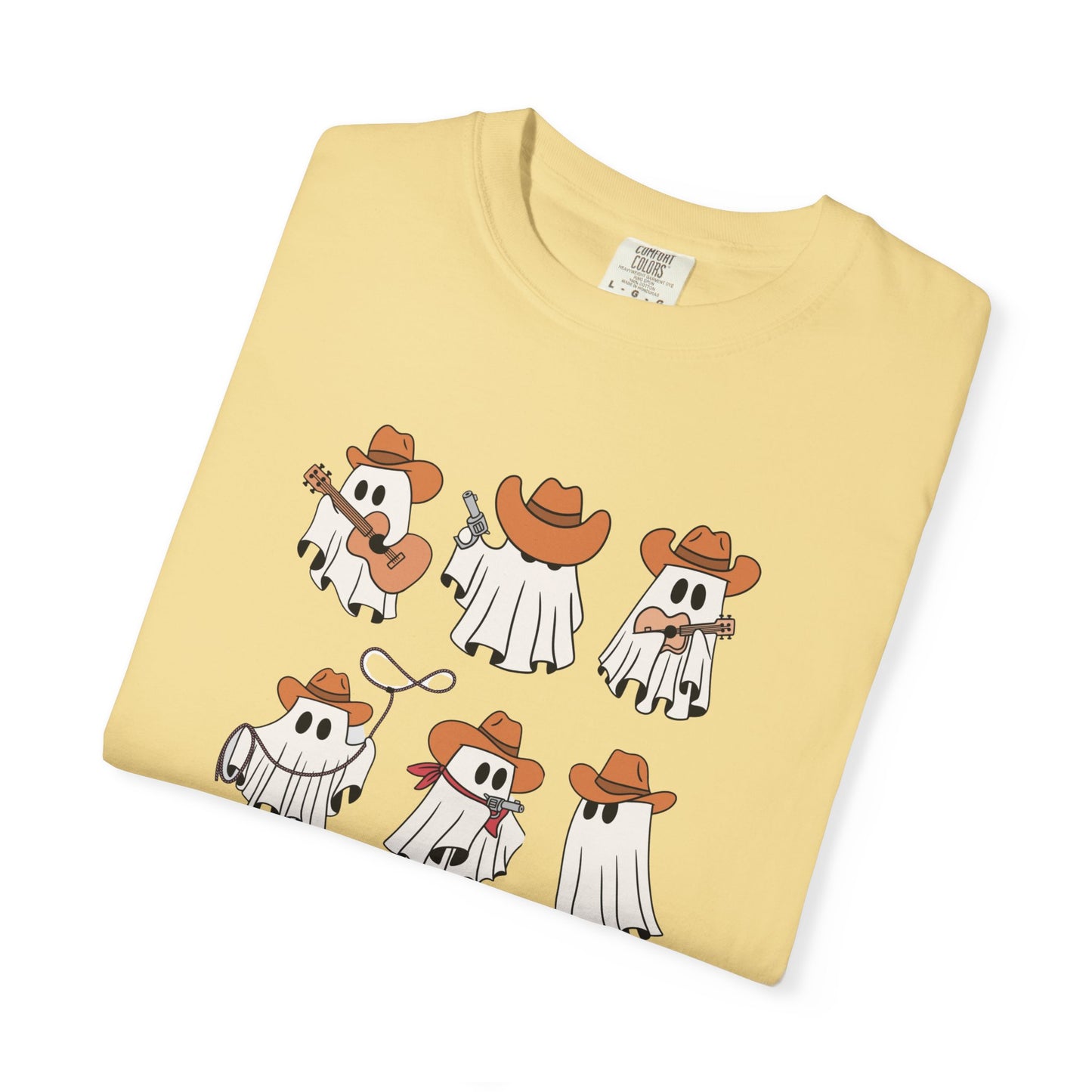 Spooky Cute Ghost Cowboy T-Shirt | Western Halloween Comfort Colors® Tee