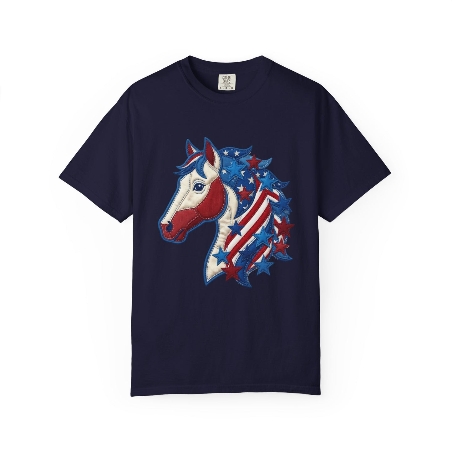 Western Patriotic Horse Graphic Tee For The Fourth of July