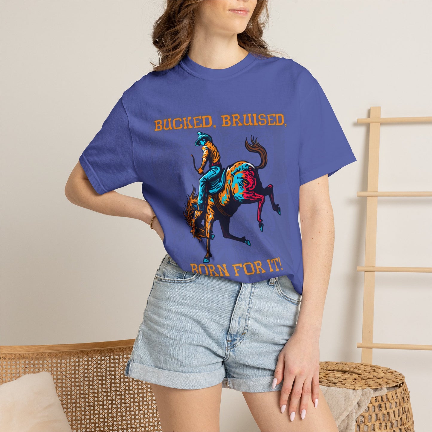 Bucked, Bruised, Born For It Tee | Western Rodeo Graphic Shirt | Bronc & Brand Co.