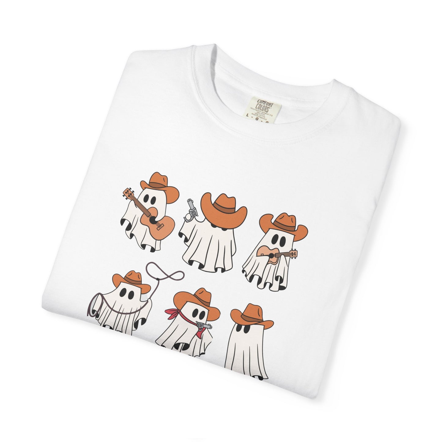 Spooky Cute Ghost Cowboy T-Shirt | Western Halloween Comfort Colors® Tee
