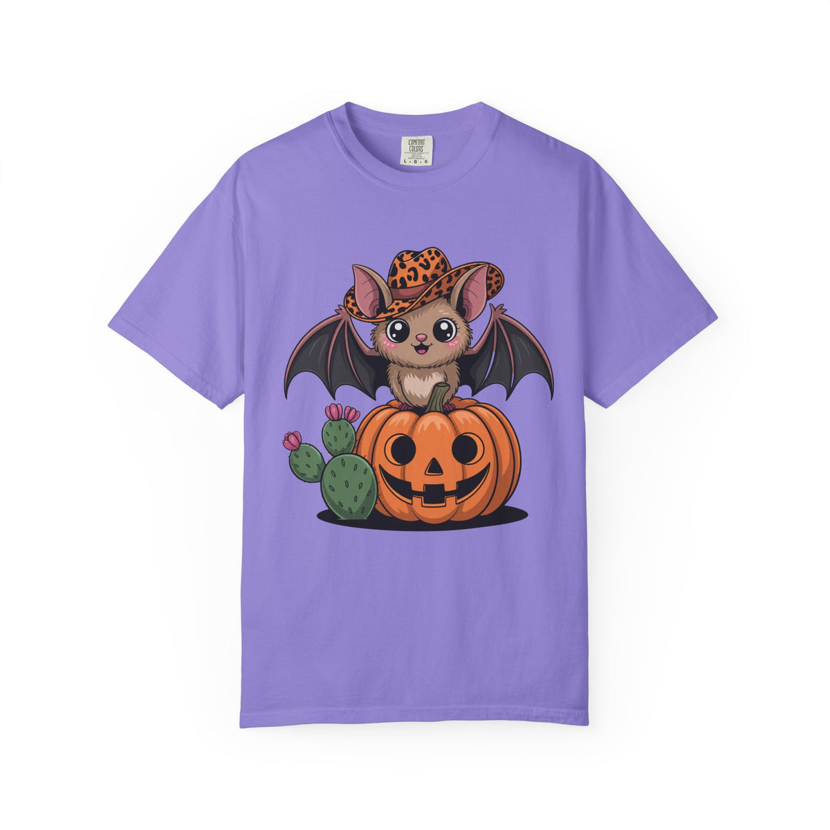 Cowboy Bat T-Shirt | Cute Western Halloween Bat Comfort Colors® Tee