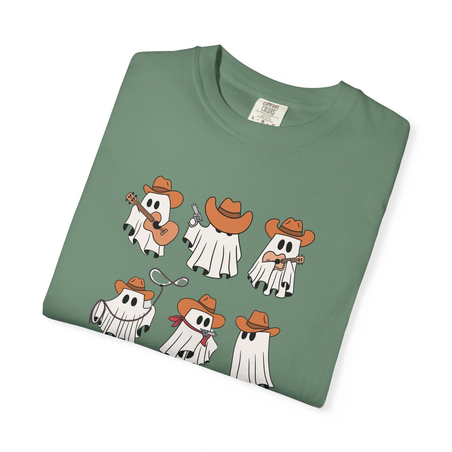 Spooky Cute Ghost Cowboy T-Shirt | Western Halloween Comfort Colors® Tee