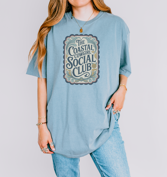 Coastal Cowgirl Social Club Tee – Country Soul with a Beachside Twist