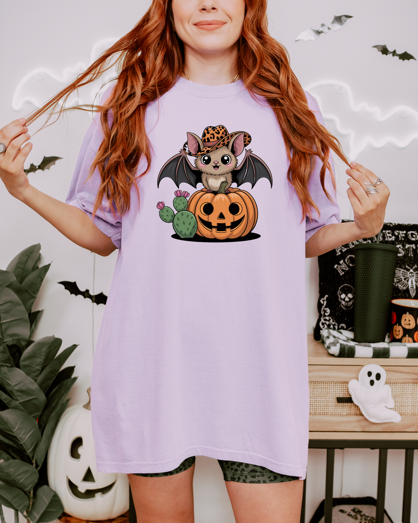 Cowboy Bat T-Shirt | Cute Western Halloween Comfort Colors® Tee
