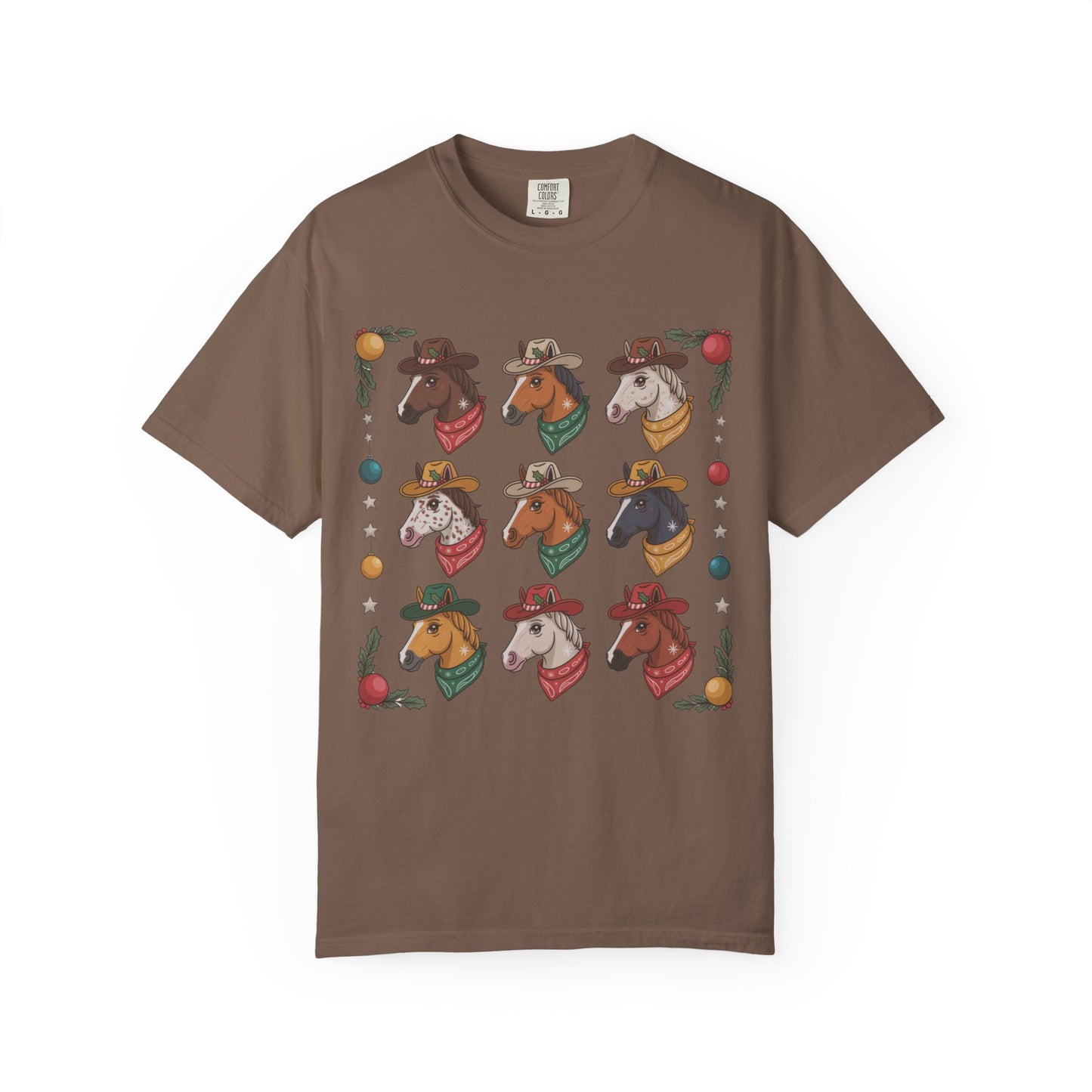 Grid Horse Holiday Tee