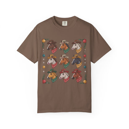 Grid Horse Holiday Tee