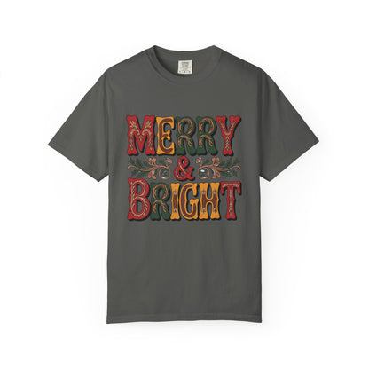 Merry & Bright Western Font Comfort Colors® Tee