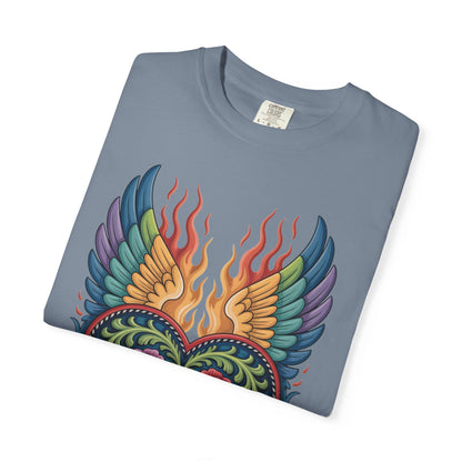 Western Folk Art Winged Heart T-Shirt