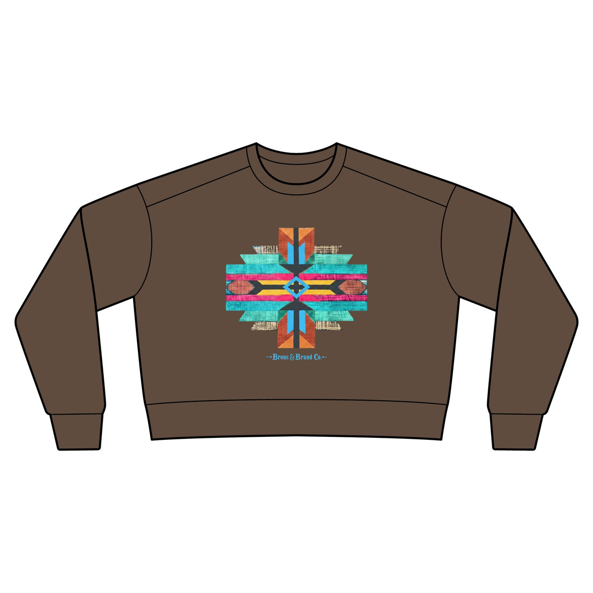 Boho Cross Western Graphic Sweatshirt Mid Length Sweatshirt