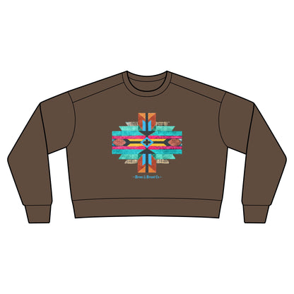 Boho Cross Western Graphic Sweatshirt Mid Length Sweatshirt