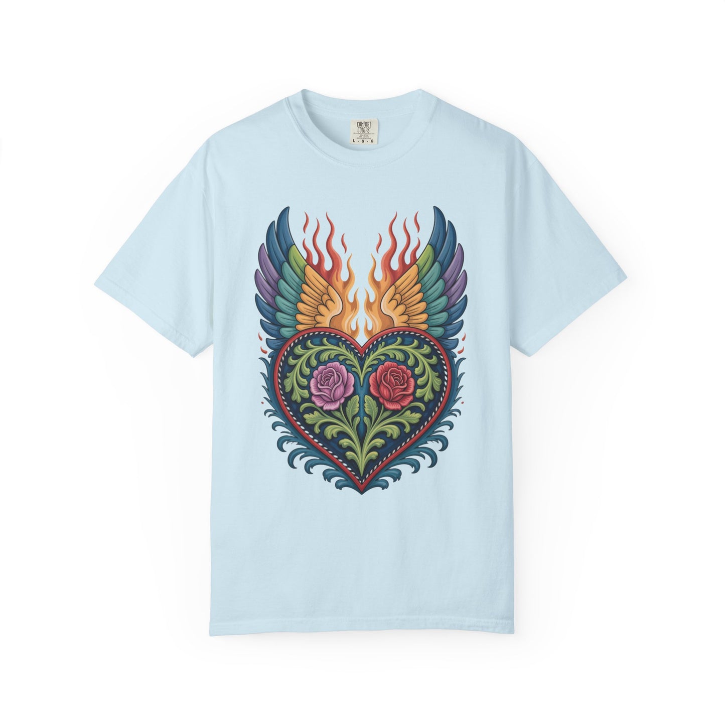 Western Folk Art Winged Heart T-Shirt
