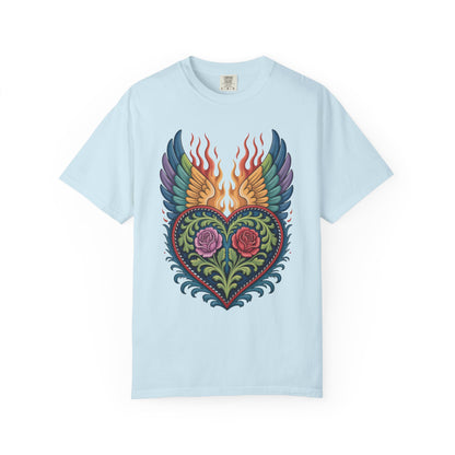 Western Folk Art Winged Heart T-Shirt