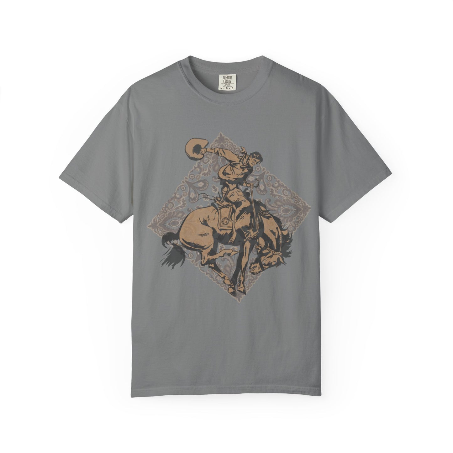 Bandana Bronc Rider Tee | Western Graphic Comfort Colors Shirt | Bronc & Brand Co.