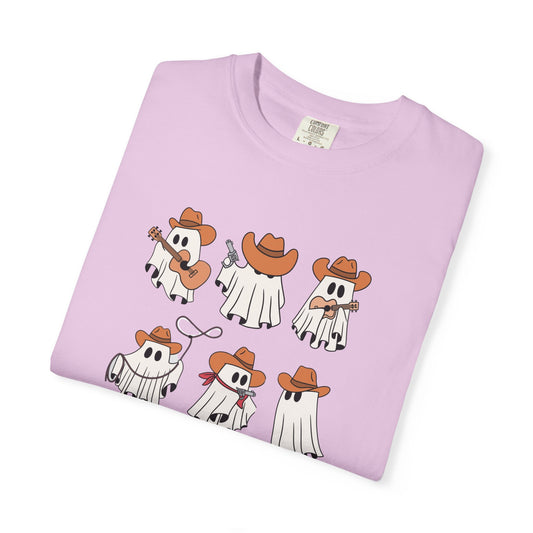 Spooky Cute Ghost Cowboy T-Shirt | Western Halloween Comfort Colors® Tee