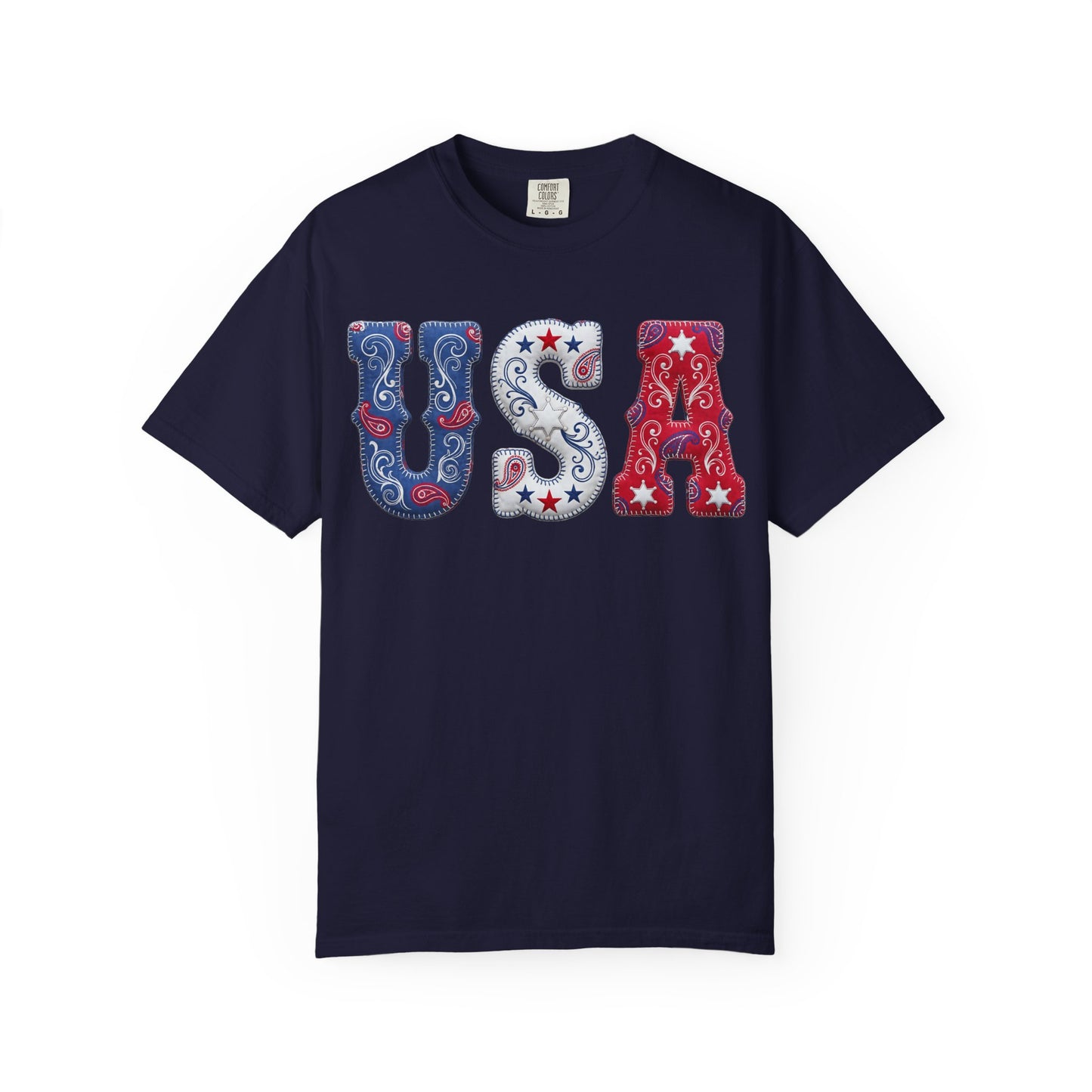 USA Paisley Patriotic Tee | Comfort Colors Western Graphic Shirt