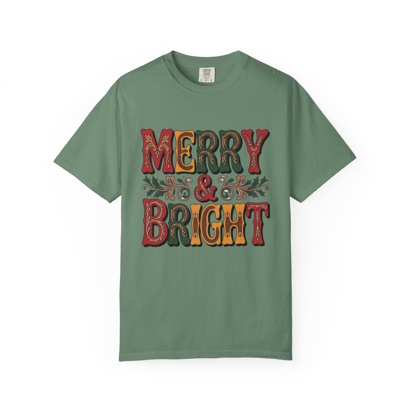 Merry & Bright Western Font Comfort Colors® Tee