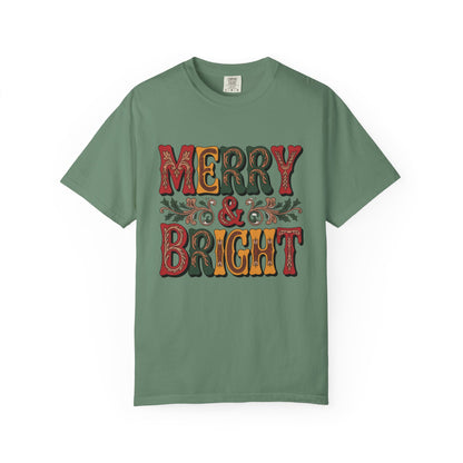 Merry & Bright Western Font Comfort Colors® Tee