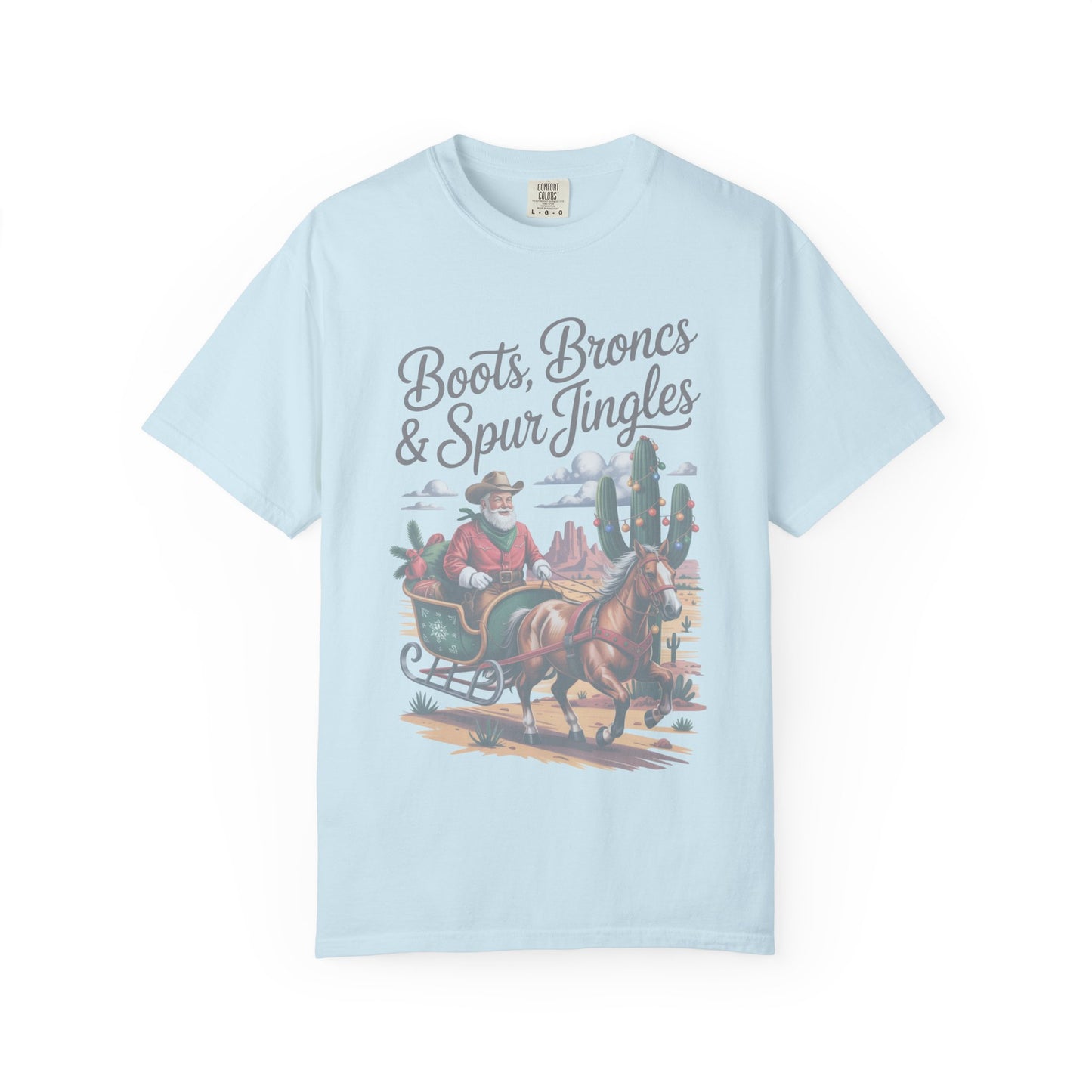 Santa Cowboy Western Christmas T-Shirt