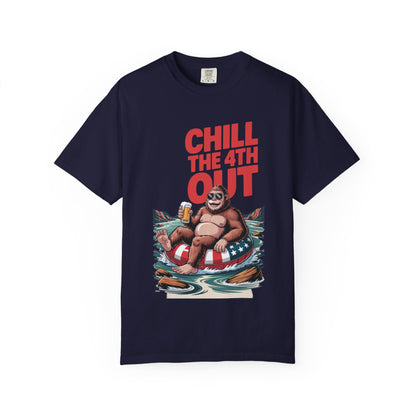 Chill The 4th Out Patriotic Bigfoot T-Shirt