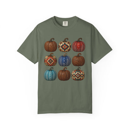 Western Patchwork Pumpkin Tee | Boho Fall Comfort Colors® Shirt