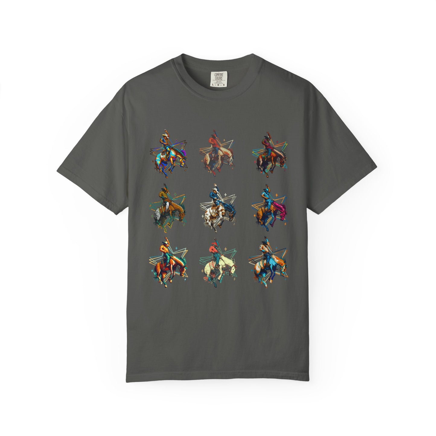 Grid Buckaroo Rodeo Tee | Western Graphic Comfort Colors Shirt | Bronc & Brand Co.