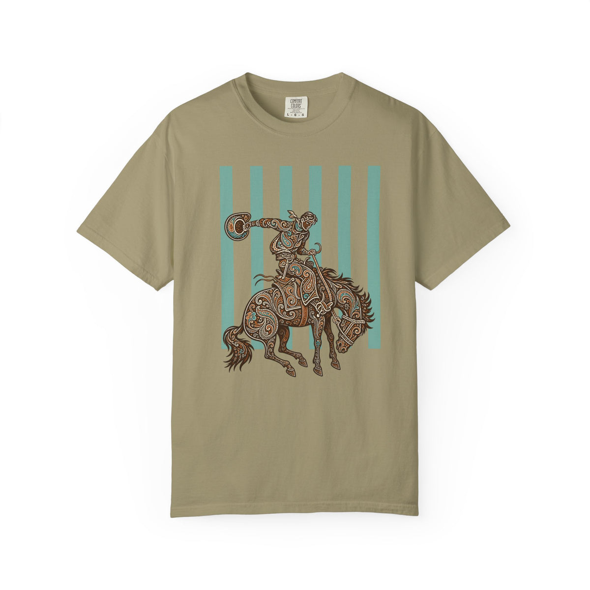 Paisley Buckaroo Western Graphic T-Shirt