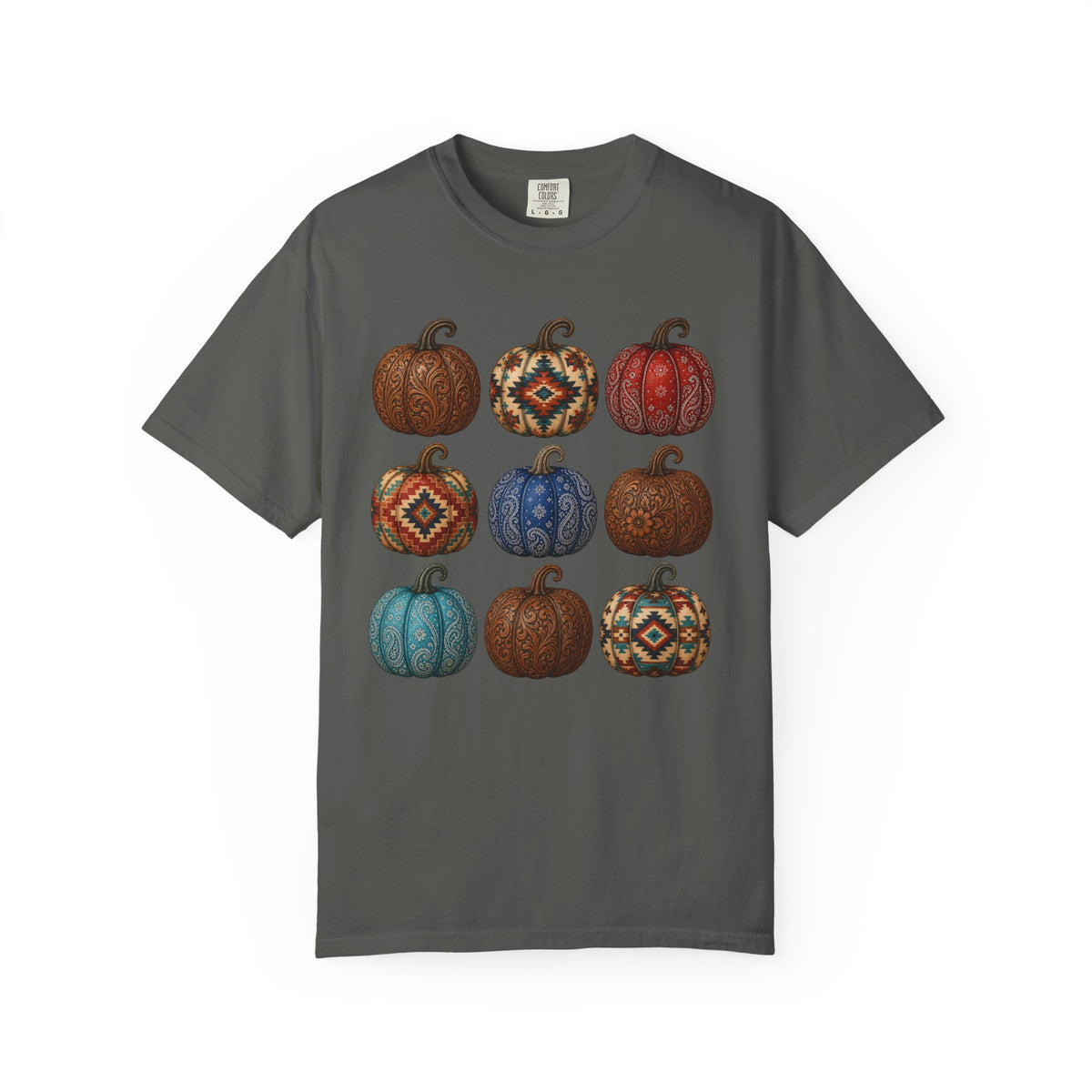Western Patchwork Pumpkin Tee | Boho Fall Comfort Colors® Shirt