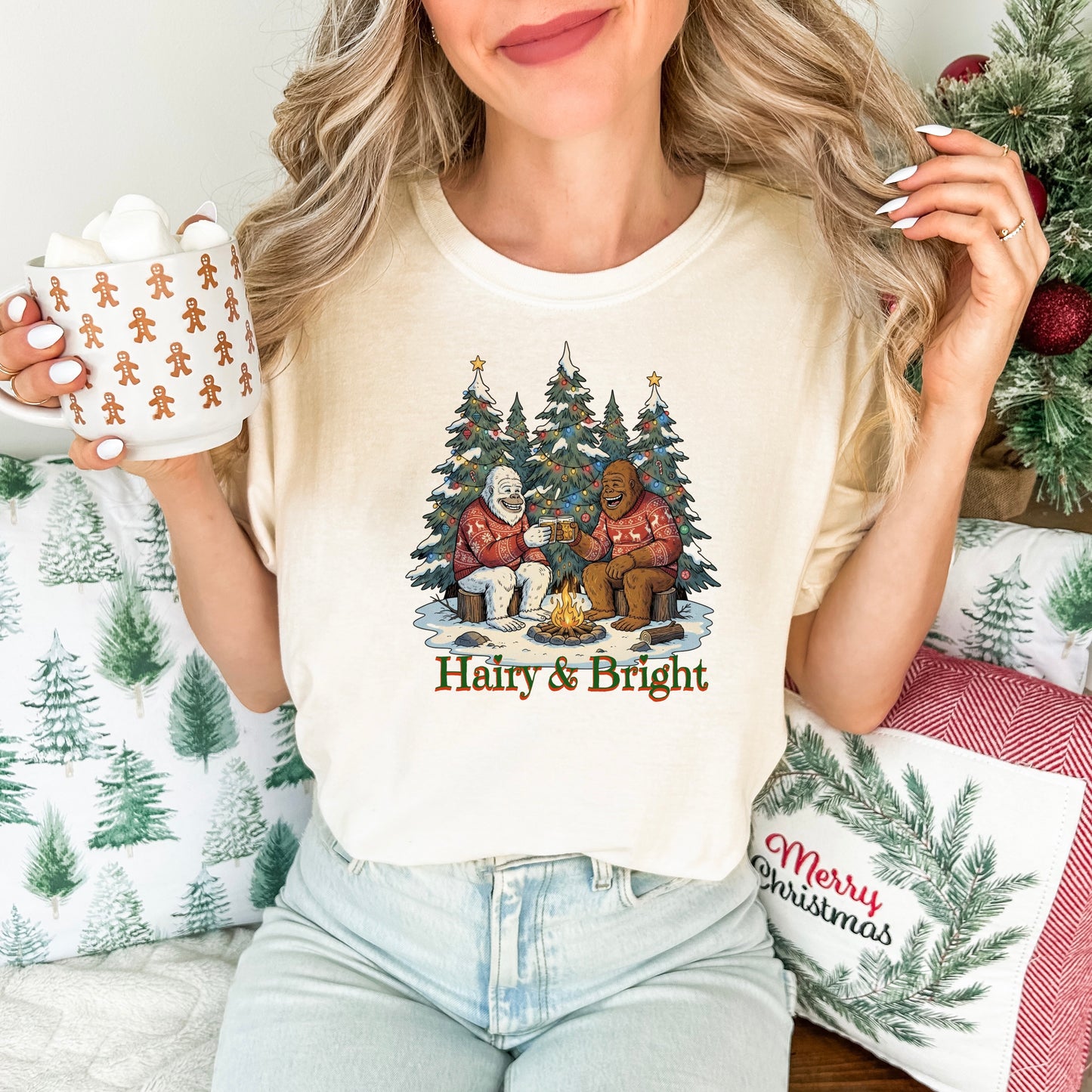 Bigfoot & Yeti Holiday Whiskey Comfort Colors® Tee
