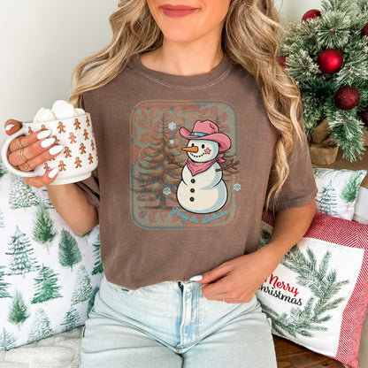 Snowman Buckaroo Comfort Colors® Tee