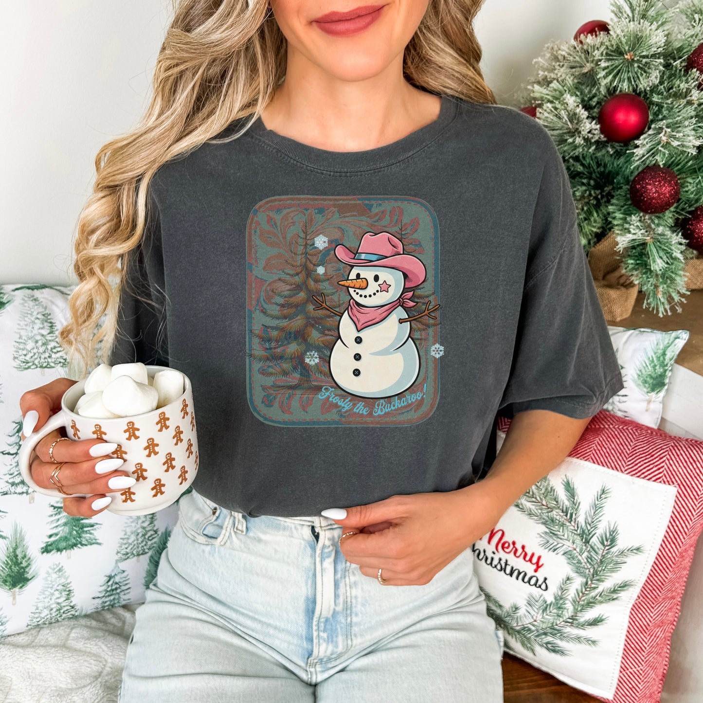 Snowman Buckaroo Comfort Colors® Tee