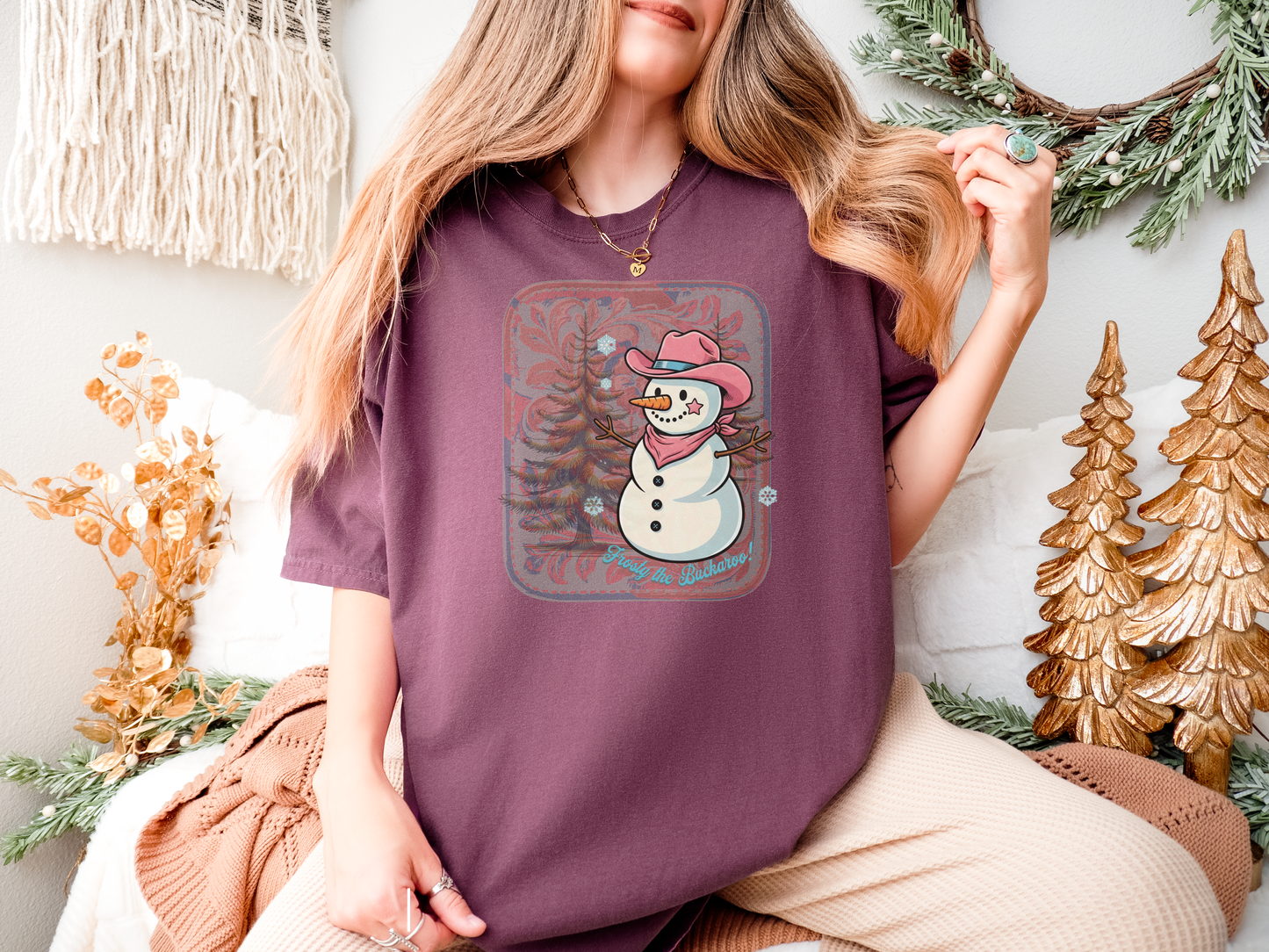 Snowman Buckaroo Comfort Colors® Tee