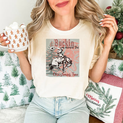 Buckin’ Around the Christmas Tree Comfort Colors® Tee
