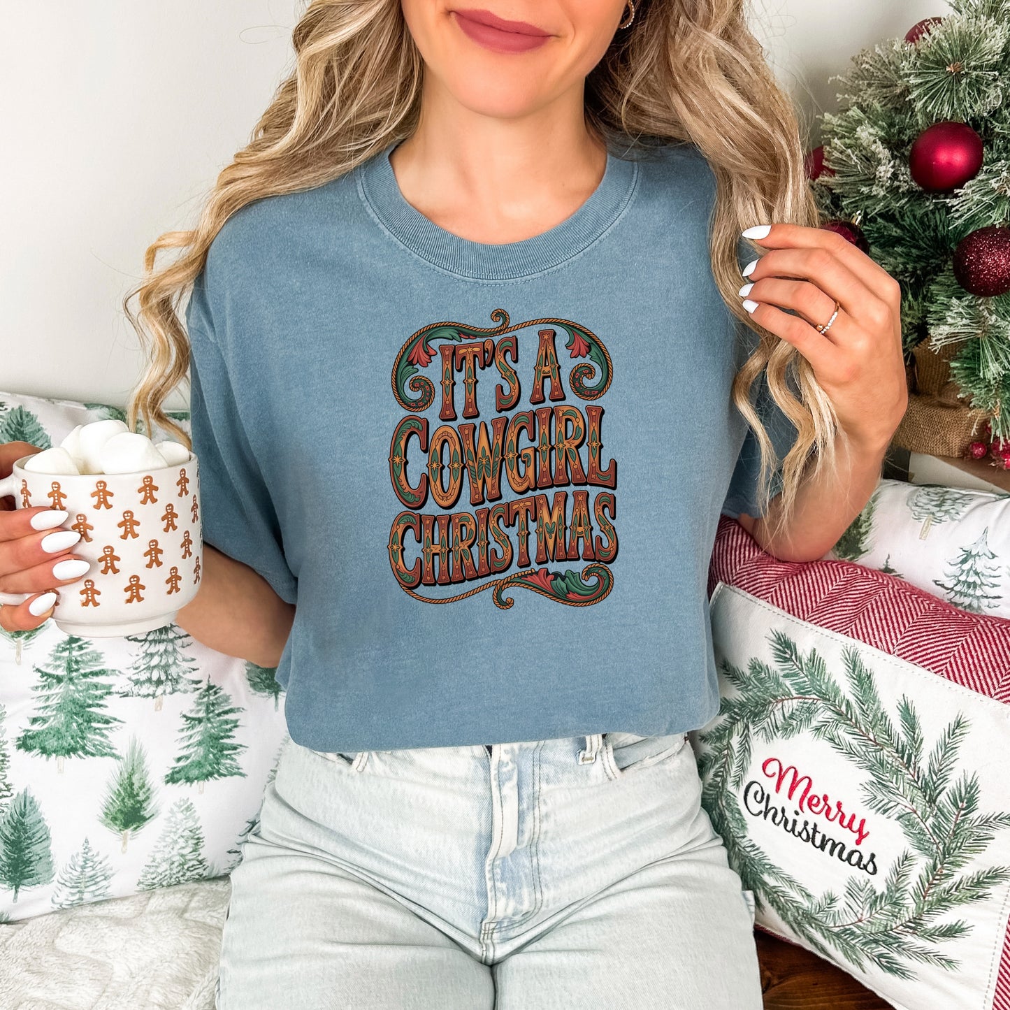Cowgirl Christmas Comfort Colors® Tee