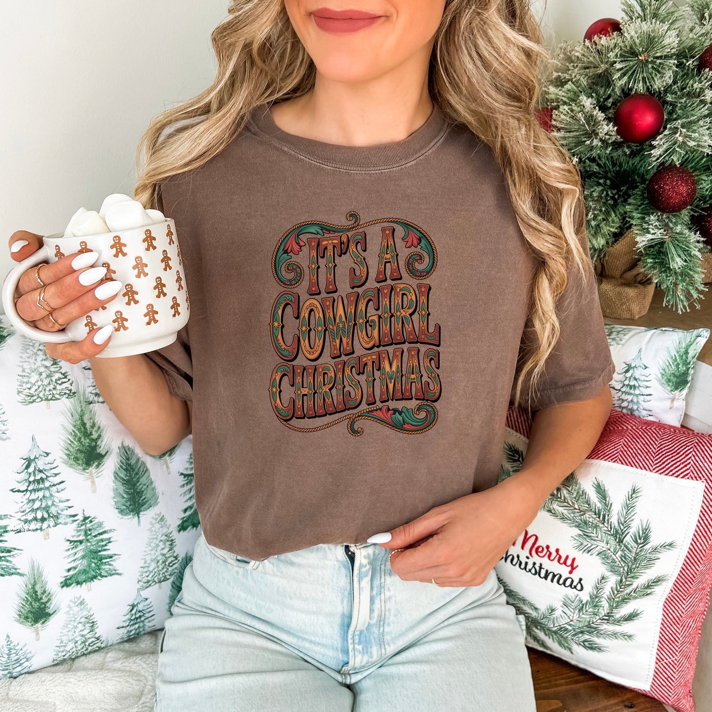 Cowgirl Christmas Comfort Colors® Tee
