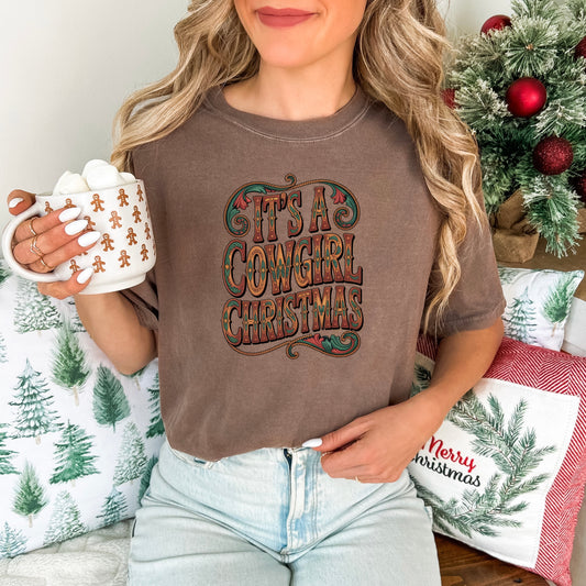 Cowgirl Christmas Comfort Colors® Tee