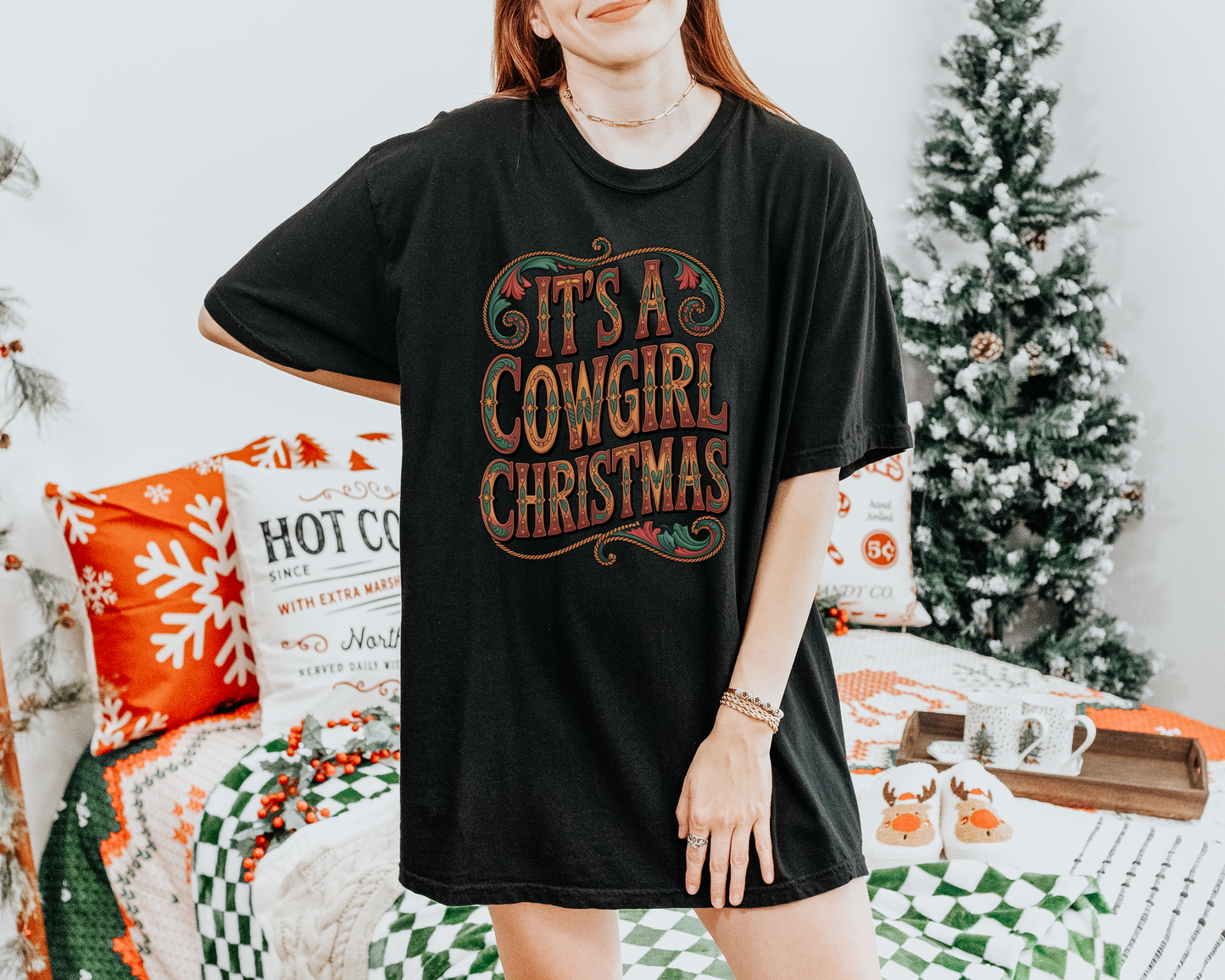 Cowgirl Christmas Comfort Colors® Tee