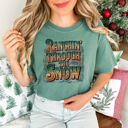 Ranchin’ Through the Snow Comfort Colors® Tee