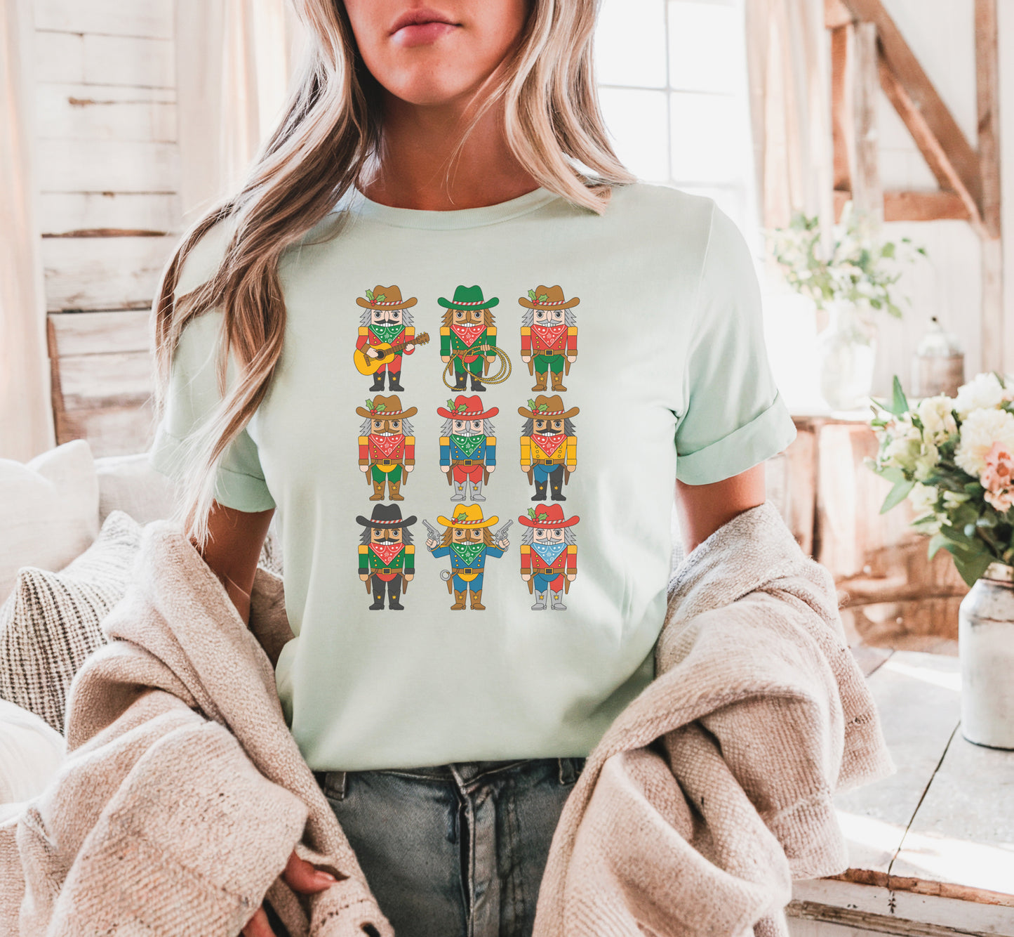 Cowboy Nutcracker T-Shirt – Western Christmas Holiday Tee