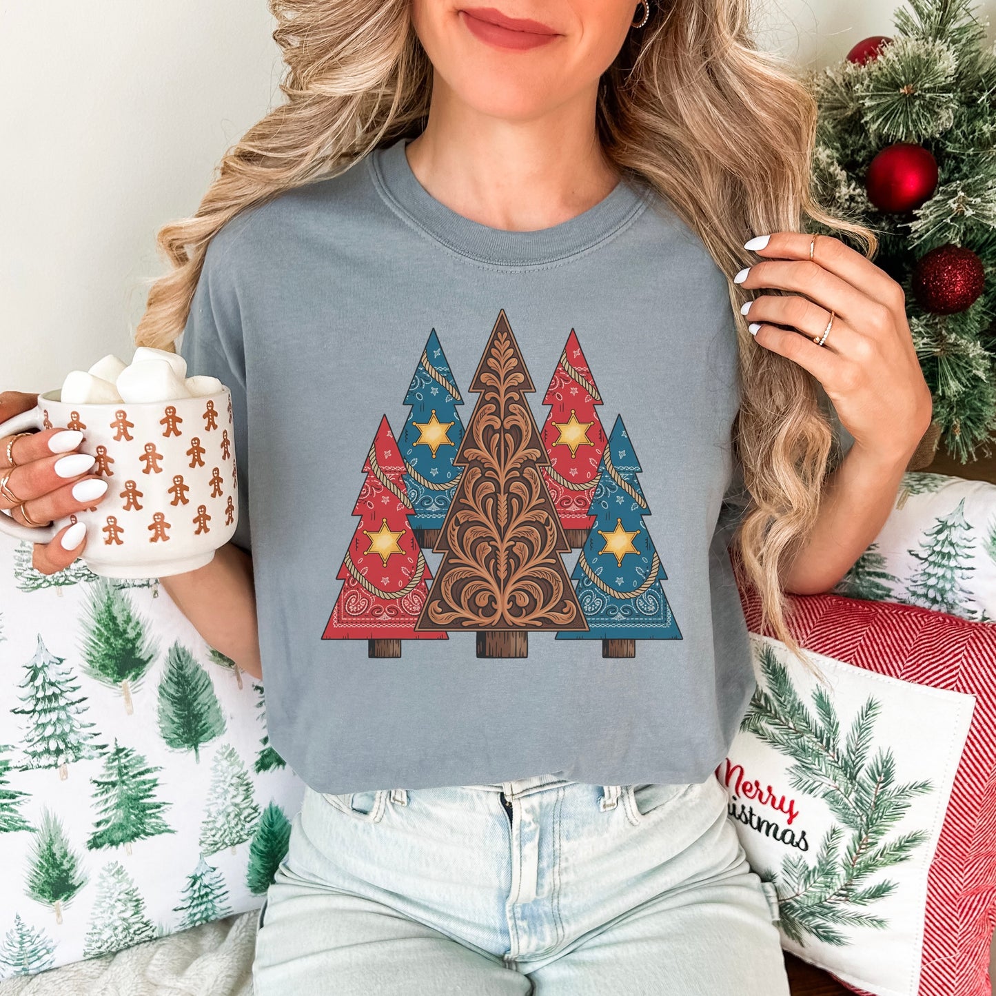 Western Christmas Tree T-Shirt
