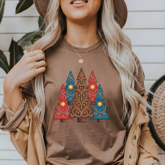 Western Christmas Tree T-Shirt