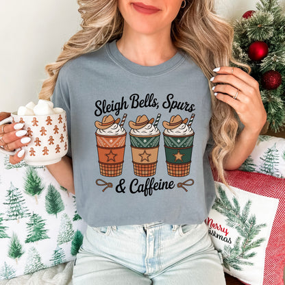 Sleigh Bells, Spurs & Caffeine T-Shirt