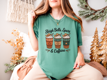 Sleigh Bells, Spurs & Caffeine T-Shirt
