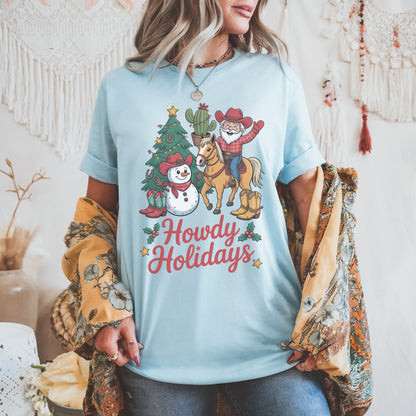 Howdy Holidays Western Christmas T-Shirt