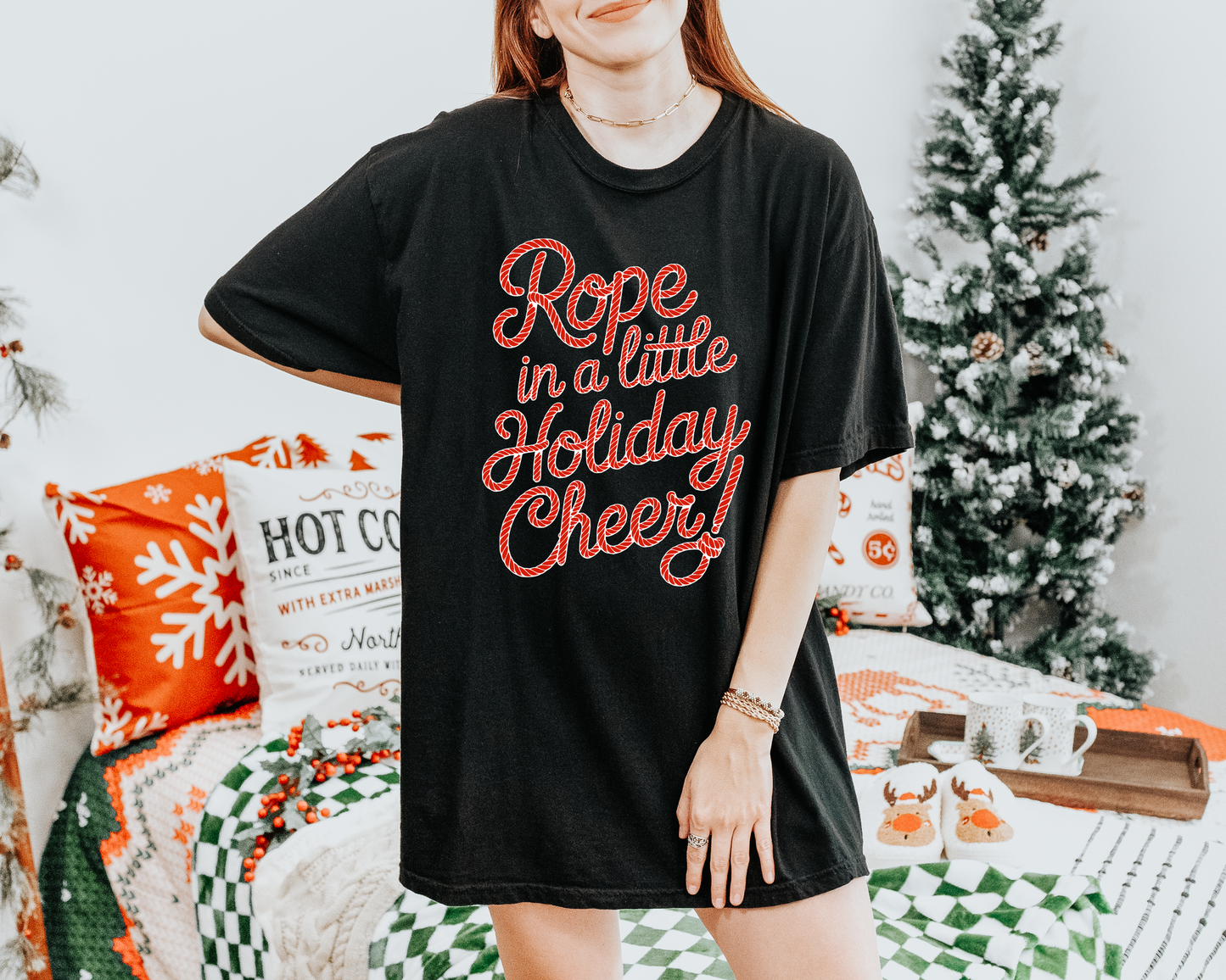 Rope In Cheer Christmas T-Shirt