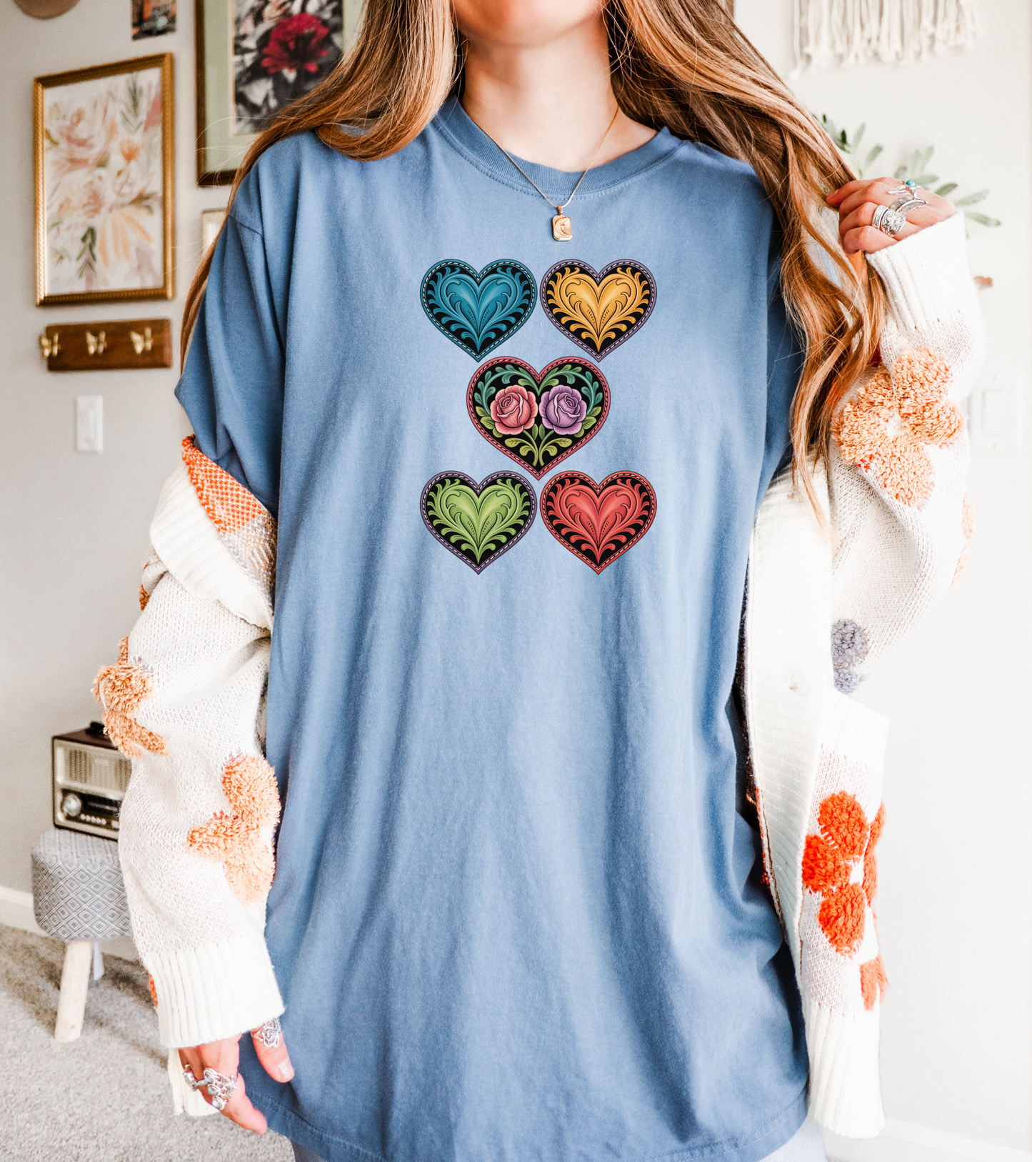 Folk Art Heart T-Shirt